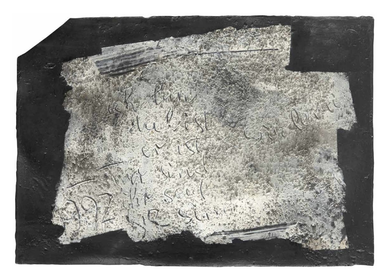 Tölg-Molnár Zoltán: Sein, lenni, 1992, pigment, kőpor, karton, 72 × 103 cm, forrás: Virág Judit Galéria archívuma / HUNGART © 2022